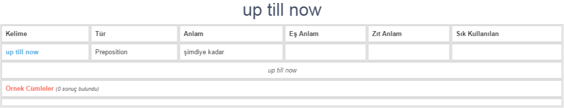 Up Till Now Ne Demek Anlam Nedir YDS Y KD L NG L ZCE T RK E 