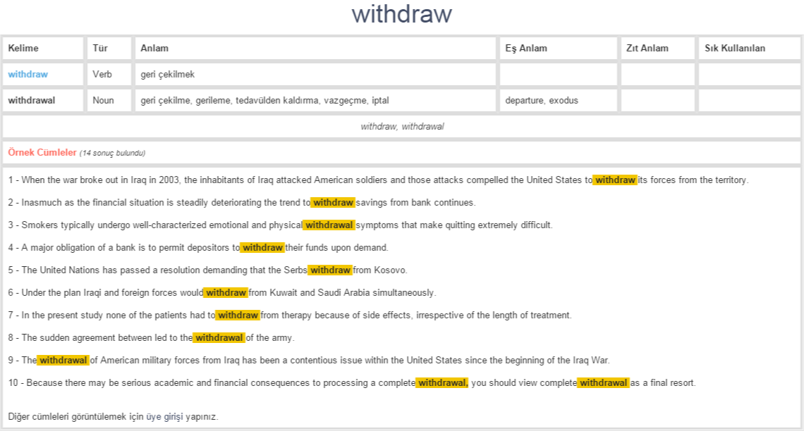 Withdraw Definition Math withdraw ne demek, anlamı nedir | YDS - YÖKDİL İNGİLİZCE-TÜRKÇE ...